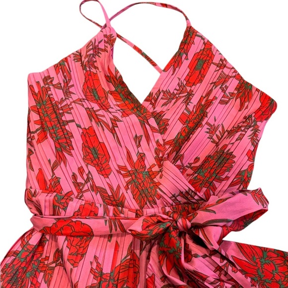 Beyond Words Jumpsuit Women’s Size Medium Red And Pink - Picture 3 of 11
